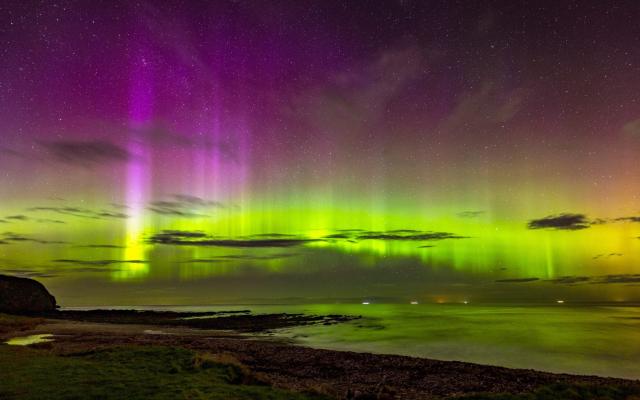 aurora borealis Fraserburgh - Simon Rowland/pictureexclusive.com