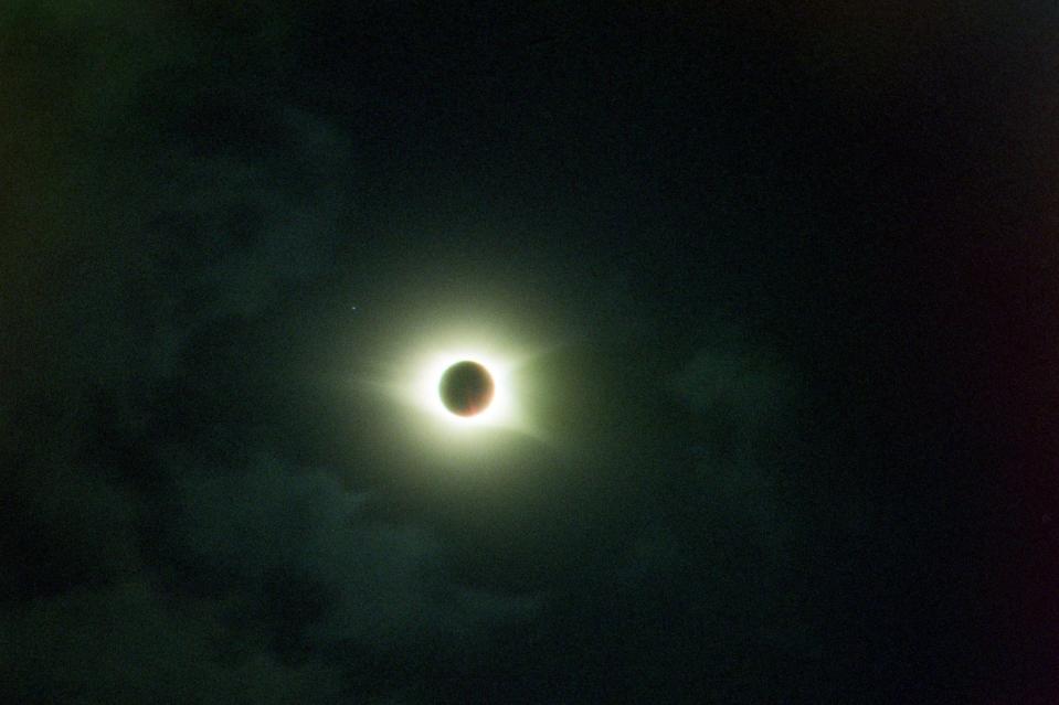 Jack Slipe of Bushkill, who with his wife Maureen watched the total solar eclipse in 2017 from Tennessee, snapped this picture of totality. Clouds broke just in time, while a few miles away, hopeful eclipse watchers were left with overcast skies.