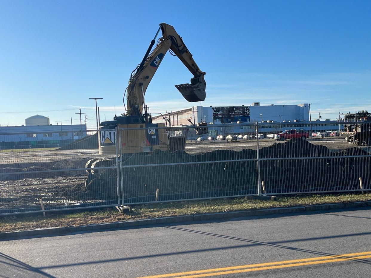 Work has begun on a project being developed by Procon Inc. and The Kane Company to build a warehouse and distribution facility at the Pease Tradeport.