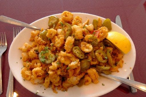 A Rhode Island favorite, calamari is on the menu at Andino's on Federal Hill in Providence .