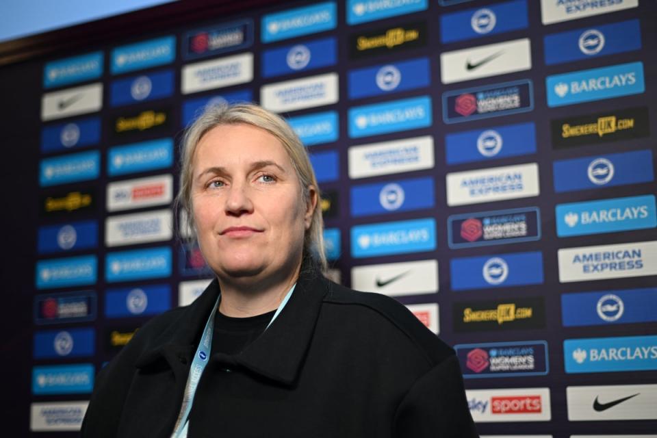 Like Jurgen Klopp, Emma Hayes will be moving on at the end of the season (Chelsea FC via Getty Images)