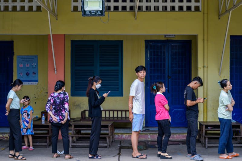 Voters turned out for a one-sided election in Cambodia Sunday that will almost certainly result in a landslide victory for Prime Minister Hun Sen and his Cambodian People's Party. Photo by Thomas Maresca/UPI