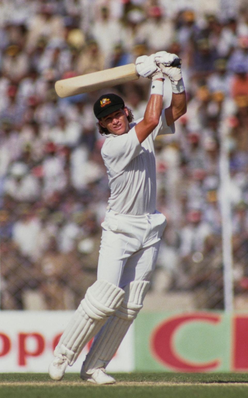 In action for Australia against India in Chennai at the 1987 World Cup - Adrian Murrell/Allsport/Getty Images/Hulton Archive