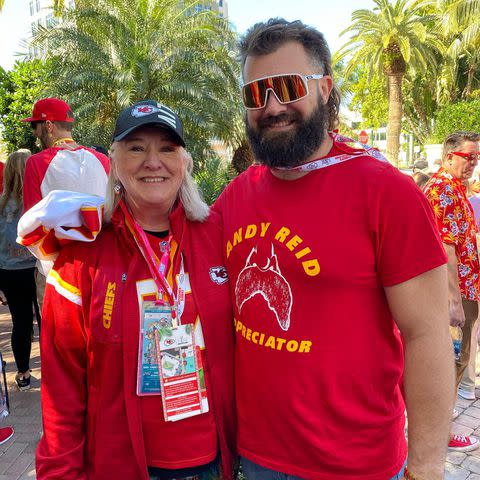 Donna Kelce/instagram Donna Kelce with Jason Kelce