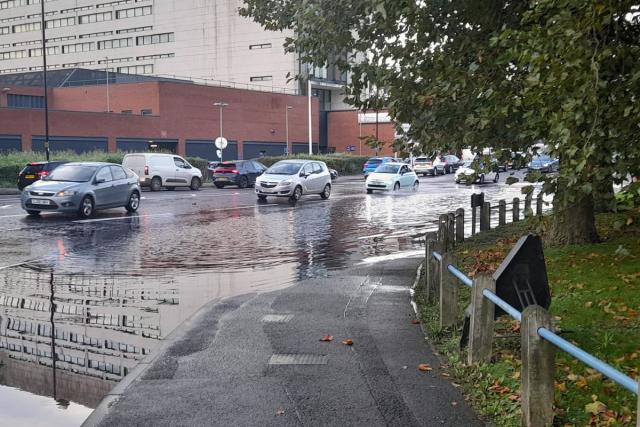 Roads flooded after heavy rain hit Southampton in pictures