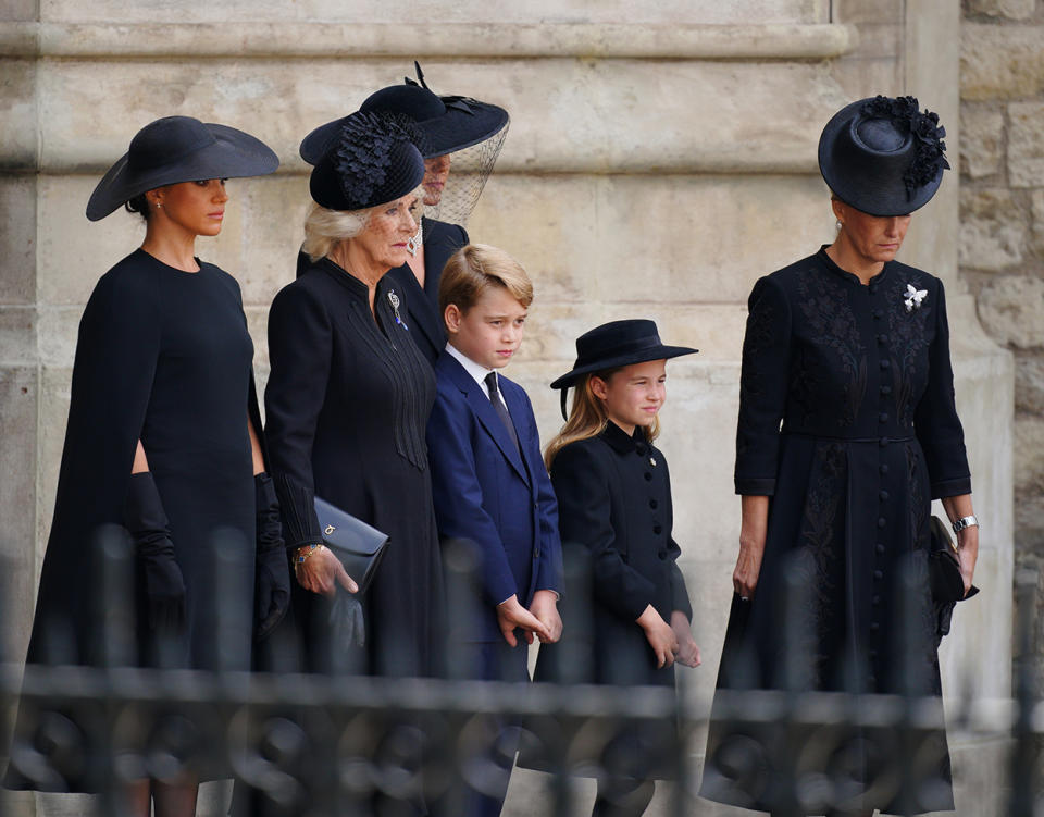 George and Charlotte attended the Queen's funeral