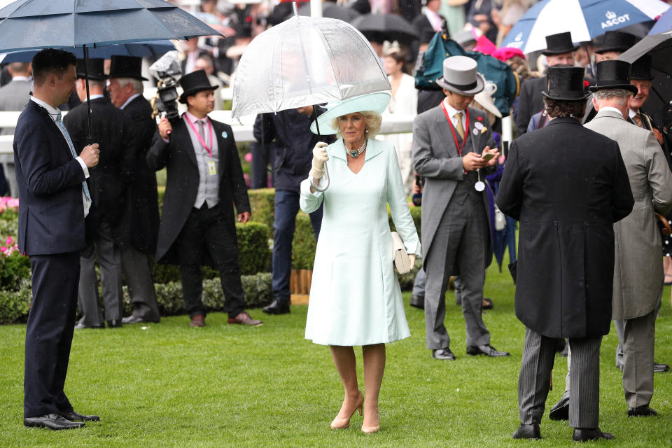 The Duchess of Cornwall during day two of Royal Ascot at Ascot Racecourse.