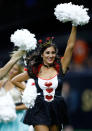 <p>A New Orleans Saints cheerleader performs during a game against the Chicago Bears at the Mercedes-Benz Superdome on October 29, 2017 in New Orleans, Louisiana. (Photo by Wesley Hitt/Getty Images) </p>