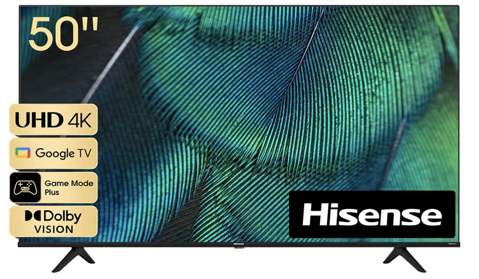 Hisense 50A68H - 50 inch Smart Ultra HD 4K Dolby Vision HDR10 Google TV (photo via Amazon)