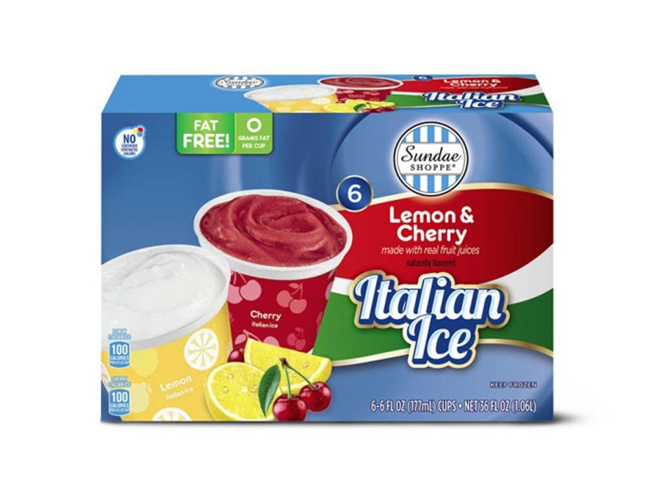 Colorful package of italian ice from Aldi