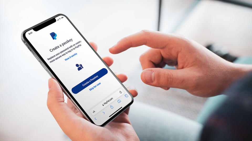 PayPal Passkeys on iPhone