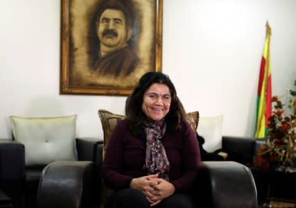 Fawza Youssef, a senior Syrian Kurdish politician is pictured at her office in Qamishli, Syria January 15, 2018. REUTERS/Rodi Said