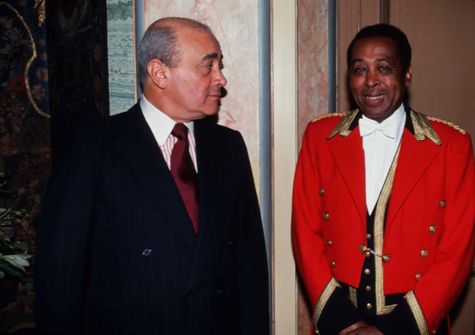 Mohamed Al Fayed with the Duke of Windsor's Manservant, Sydney Johnson (Alan Davidson / Shutterstock)