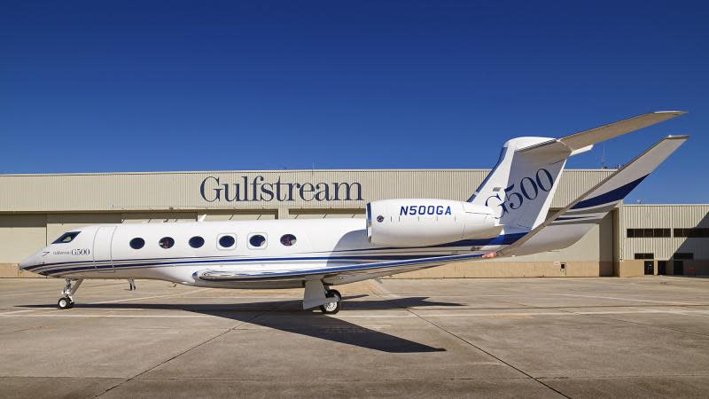 Gulfstream's G500 business jet.