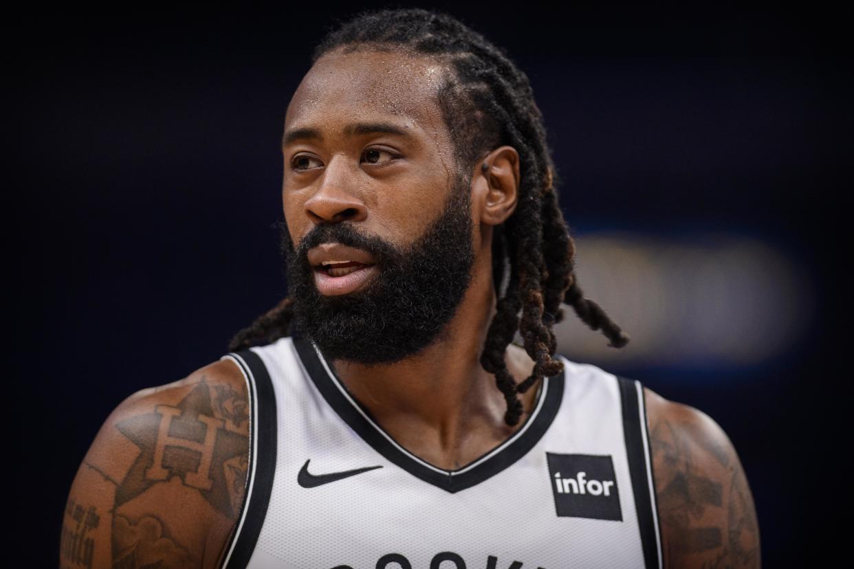 Oct 27, 2019; Memphis, TN, USA; Brooklyn Nets center DeAndre Jordan (6) in action during the game between the Nets and the Grizzlies at the FedExForum. Mandatory Credit: Jerome Miron-USA TODAY Sports