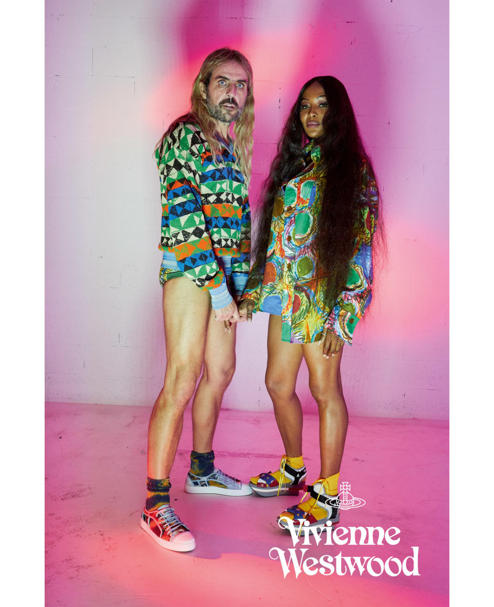 Naomi Campbell and Andreas Kronthaler in the latest Vivienne Westwood campaign. [Photo: Vivienne Westwood]