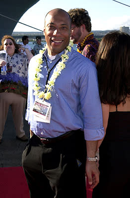 Byron Allen aboard the USS John C. Stennis at the Honolulu, Hawaii premiere of Touchstone Pictures' Pearl Harbor