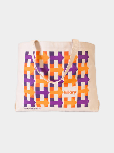 If you’re “totes in for Hillary” (that’s a serious quote from the product description) then this canvas bag is totes for you.