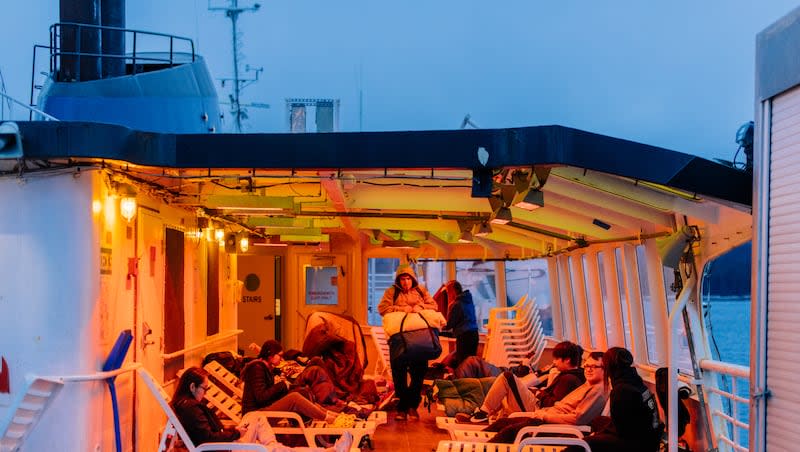 The five-hour ferry ride from Angoon to Juneau is not a route often taken. It only runs twice a week, twice per month.