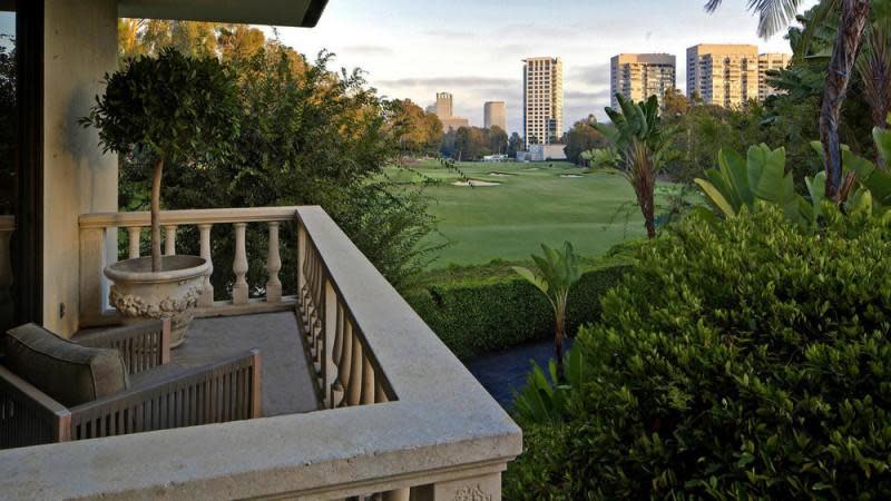 <p>The home from the second level has beautiful views of Los Angeles and the LA golf course.</p>