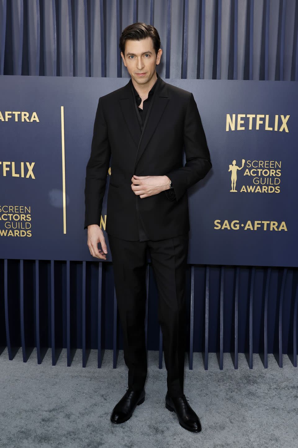los angeles, california february 24 nicholas braun attends the 30th annual screen actors guild awards at shrine auditorium and expo hall on february 24, 2024 in los angeles, california photo by frazer harrisongetty images