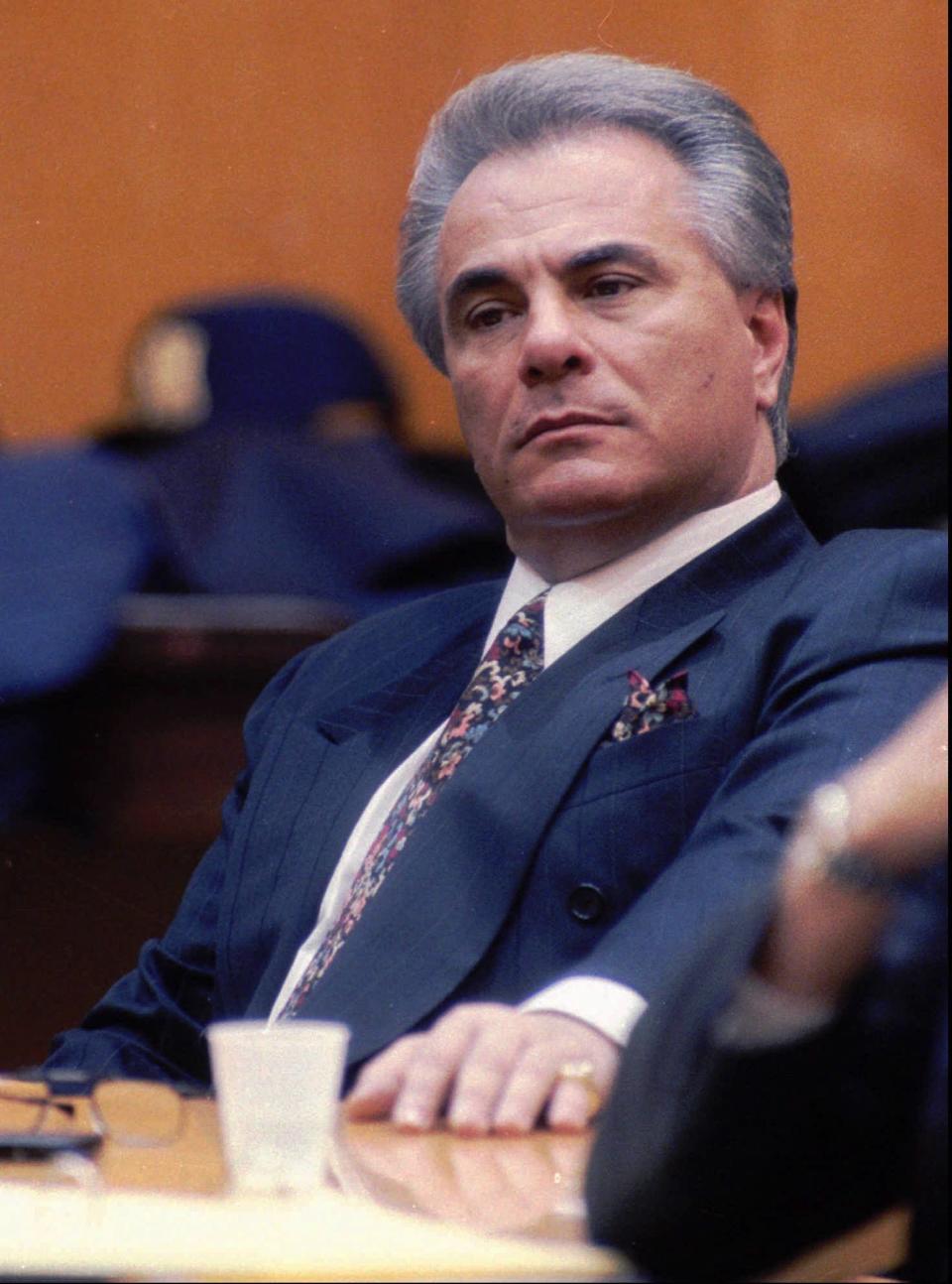 John Gotti (shown in 1990) was the boss of the Gambino crime family in New York City. Gotti ordered and helped to orchestrate the murder of Gambino boss Paul Castellano in 1985 before taking over and becoming one of the country's most powerful crime syndicates. Gotti died in prison in 2002 at the age of 61.