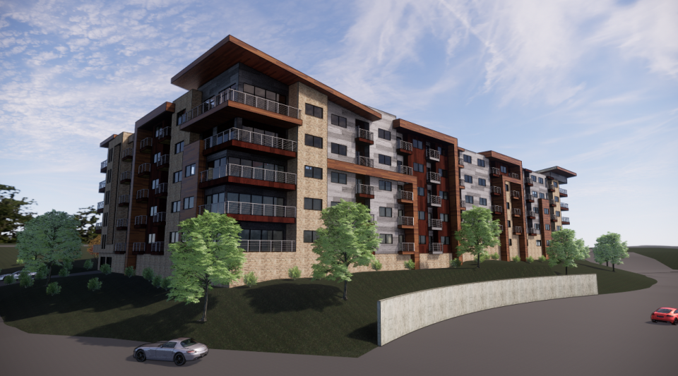 The proposed Dreamville Kaukauna Apartments will include two five-story, 90-unit apartments.