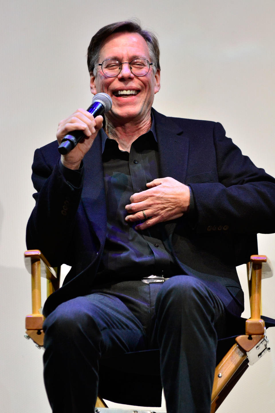 DECEMBER 03 - LOS ANGELES: Bob Lazar answers questions during a q&a session at Los Angeles Special Screening Of Documentary 'Bob Lazar: Area 51 & Flying Saucers' at Ace Hotel on December 3, 2018 in Los Angeles, California. (Photo by Jerod Harris/Getty Images)