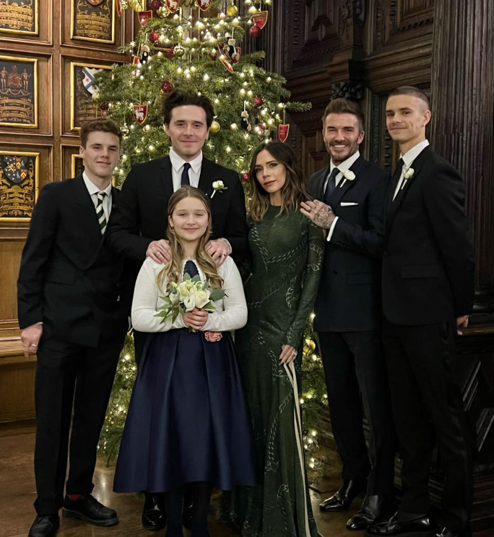 David and Victoria with all four of their children. Photo: Instagram/davidbeckham