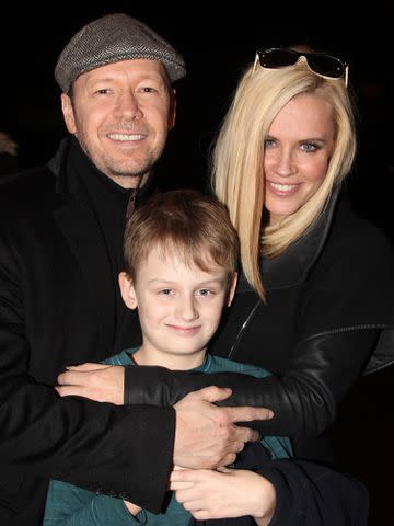 Bruce Glikas/FilmMagic Donnie Wahlberg, Evan Asher and mother Jenny McCarthy in 2014