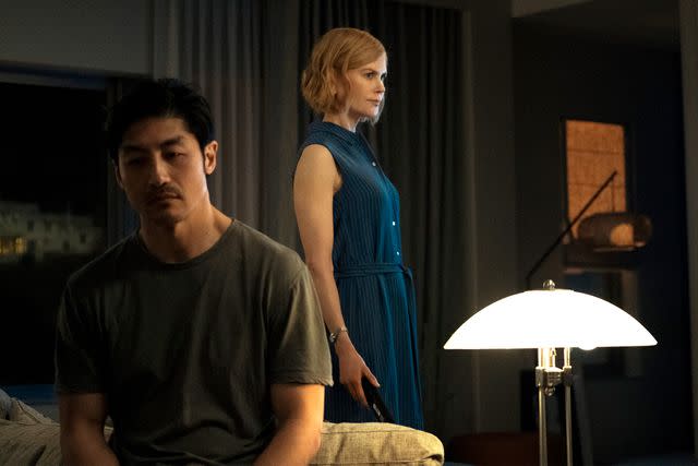 <p>Prime Video </p> Brian Tee and Nicole Kidman as Clarke and Margaret Woo in 'Expats'