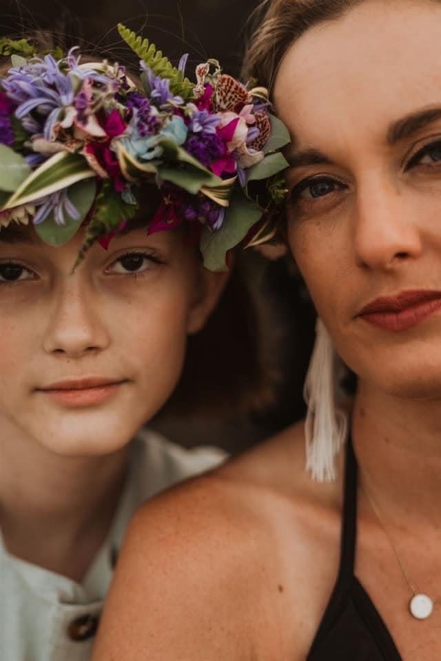 Mary Bailey, right, is shown with her daughter, Violet. Bailey, a Polk County native, has lived on the Hawaiian island of Maui for 17 years.