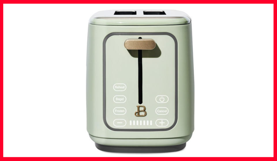 Beautiful by Drew Barrymore sage green toaster