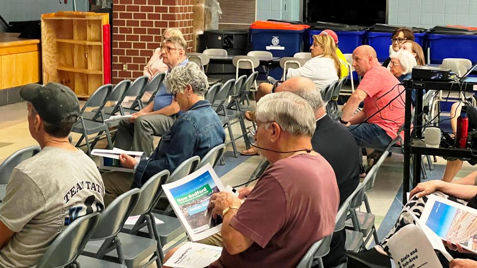 A workshop to solicit resident input was held Tuesday at the Normandin Middle School.