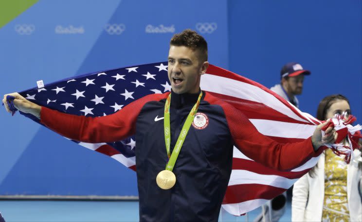 Anthony Ervin won his second gold in the 50-meter freestyle on Friday. (AP)