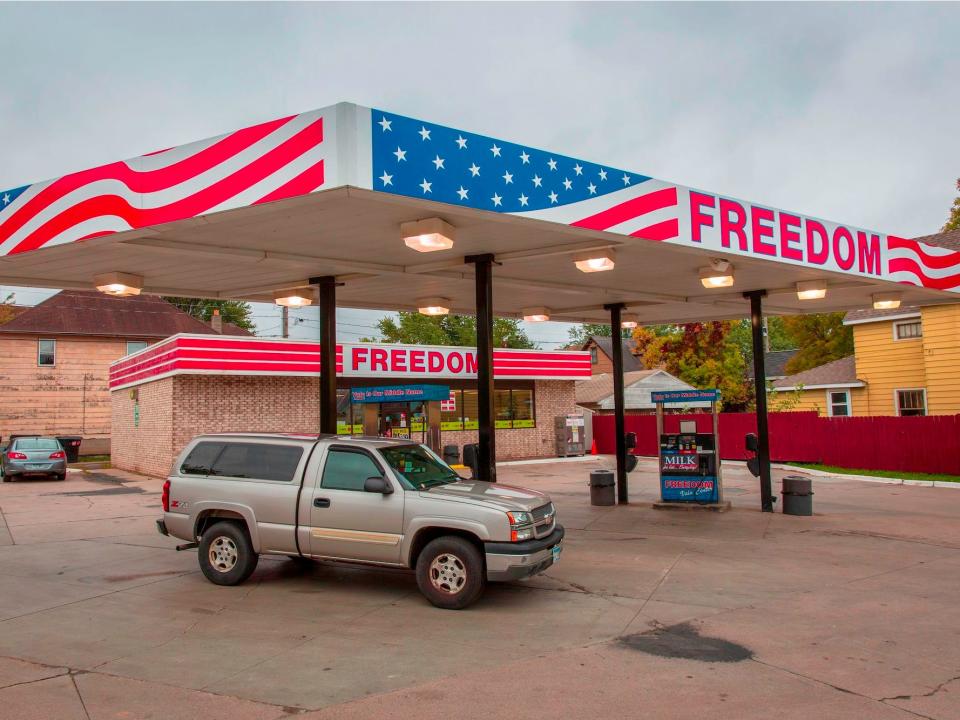 A gas station in Virginia, Minnesota in 2018.