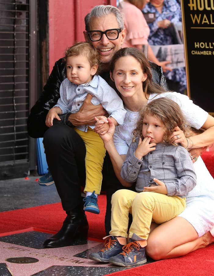 the family at his hollywood star