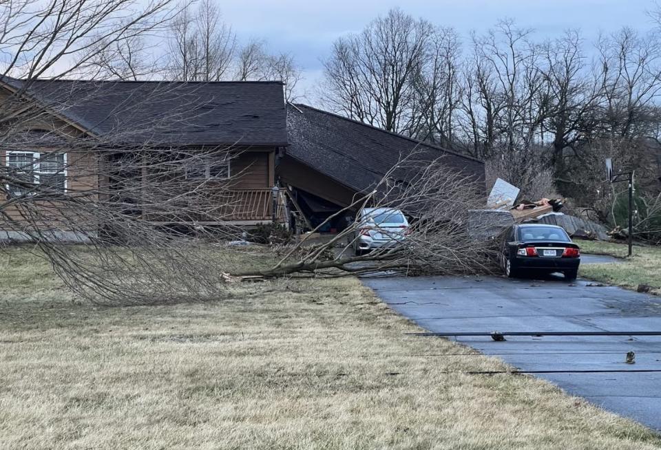 Mitchell Road damage (Springfield Township.)