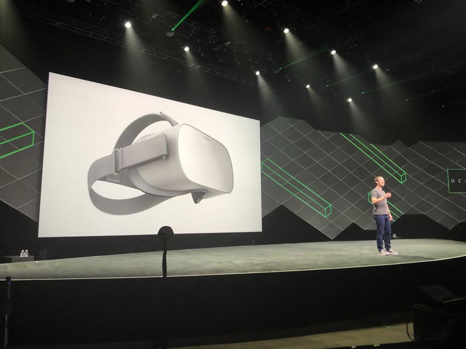 The Oculus Go headset ships early next year for $199. Source: JP Mangalindan