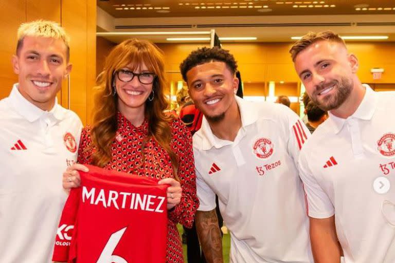 El encuentro entre Lisandro Martínez y Julia Roberts en la pretemporada del Manchester United