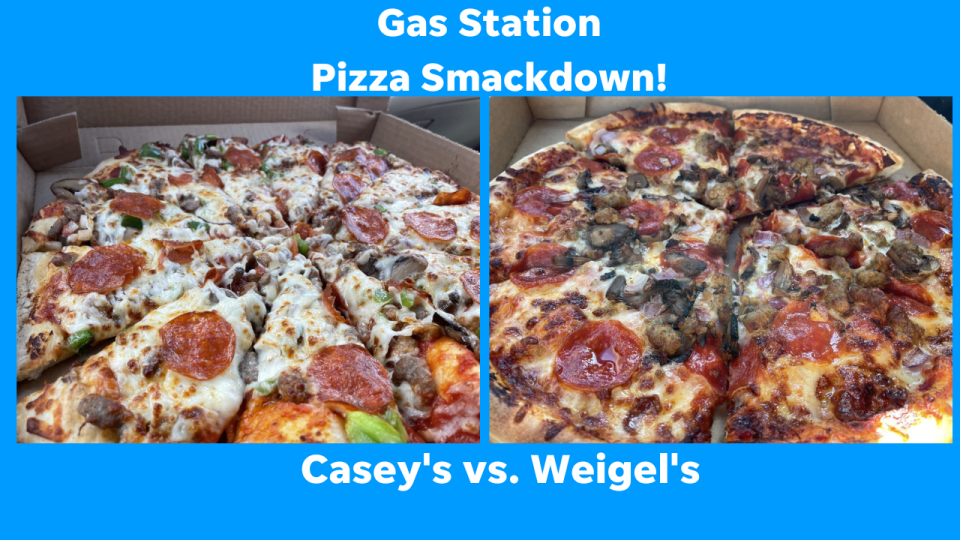 Gas-station pizza from both Casey's and Weigel's can be pleasantly surprising. Both chains seem to offer a quality pizza for a fair price.