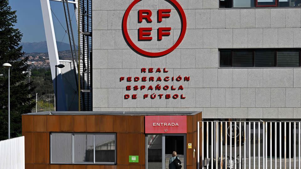 The headquarters of the Spanish football federation were searched on Thursday. - Javier Soriano/AFP/Getty Images