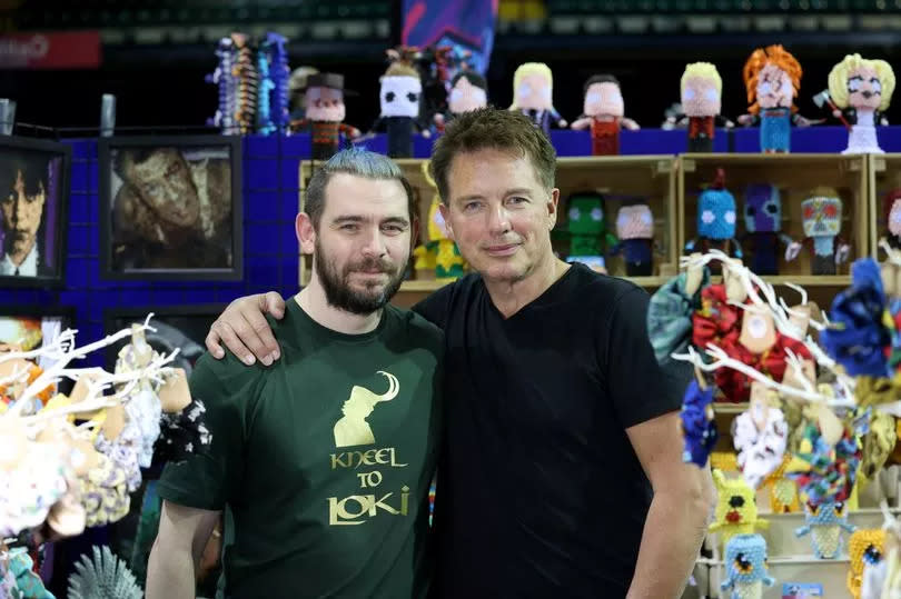 Milo's dad Stephen Browne with John Barrowman at Newcastle Comic Con.