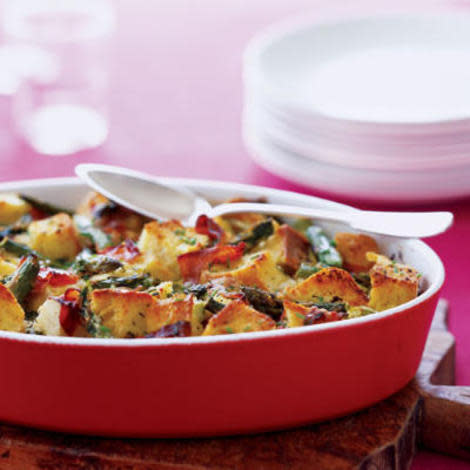 Asparagus and Prosciutto Strata