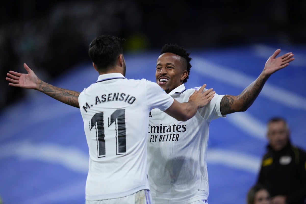 Marco Asensio and Eder Militao were on the scoresheet for Real Madrid (Manu Fernandez/AP) (AP)