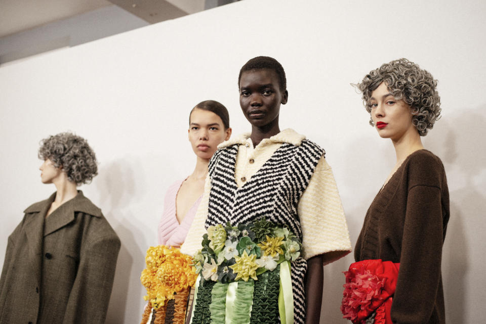 Backstage at JW Anderson Fall 2024 Ready-to-Wear Collection at London Fashion Week
