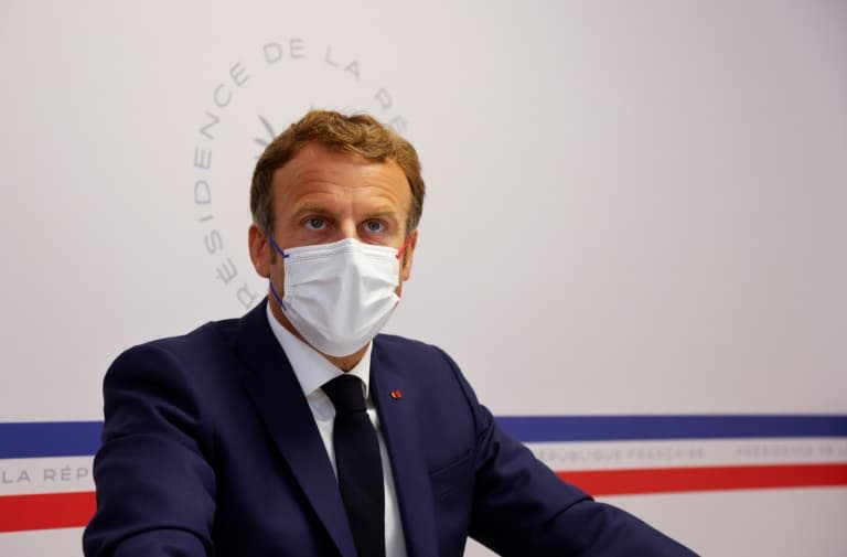 Le président Emmanuel Macron lors d'un conseil de défense sur la situation sanitaire, le 11 août 2021 au Fort de Brégançon, à Bormes-les-Mimosas - ERIC GAILLARD © 2019 AFP