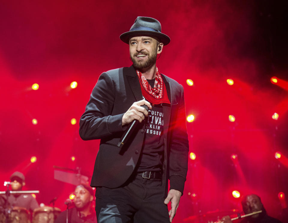 ARCHIVO - Justin Timberlake se presenta en el Festival Cultural y Musical Pilgrimage en Franklin, Tennessee, el 23 de septiembre de 2017. (Foto Amy Harris/Invision/AP, archivo)