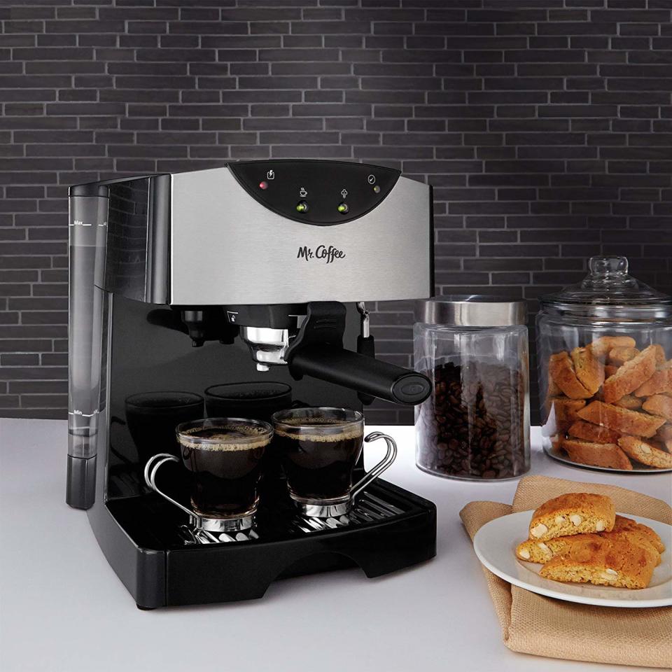 This Mr. Coffee system makes two single shots at once. (Photo: Amazon)