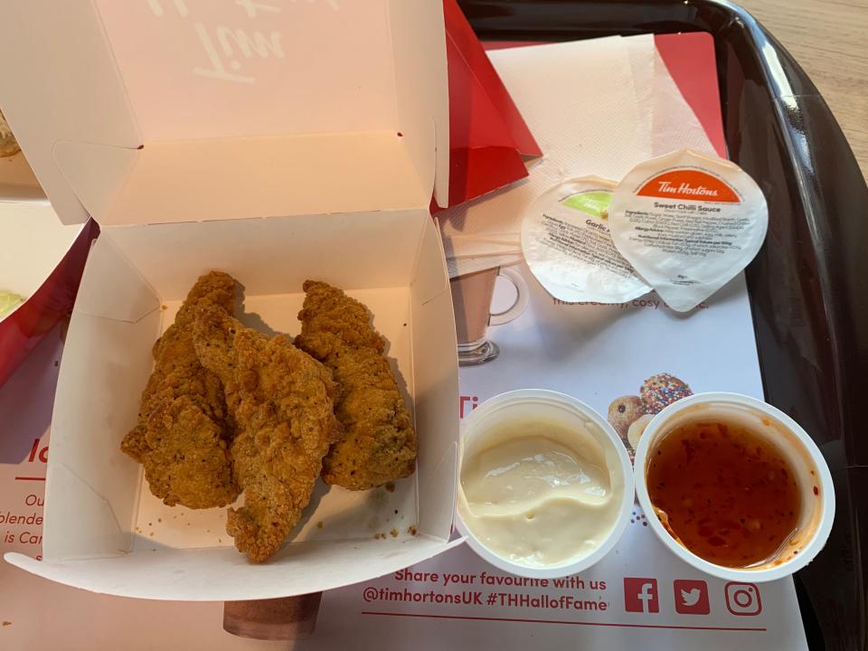 I ordered two sauces with my chicken tenders.